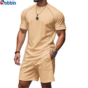 Outdoor Sportswear Comfortable Men's Plus Size T-Shirt <b>Sets</b> Solid TShirt Jogger <b>Set</b> High Street Summer Breathable Customized - Product Image 4