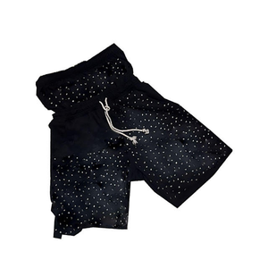 Shorts de Lentejuelas para Mujer, Shorts de Fiesta con Lentejuelas Bordadas y Encaje, Mezcla de Poliéster, Estilo Brillante para la Calle - Product Image 3