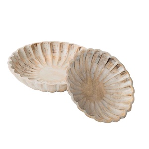 Prix de gros Serenity Bowl Lot de 2 bols de service gris rustiques pour cuisine et table à manger plateaux en bois de haute qualité à vendre - Product Image 1