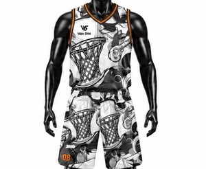 Shorts de basketball blancs pour femmes, sans manches, col rond, imprimé par sublimation, séchage rapide, Spandex/Nylon respirant, personnalisable pour équipe - Product Image 2