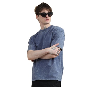 T-shirt Homme Délavé à l'Acide 220 GSM 100% Coton Vintage Oversize Streetwear T-shirt Lavé Fabricant OEM Personnalisé Marque Privée - Product Image 3