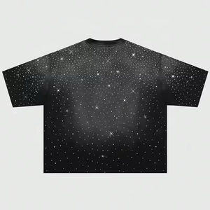 Nouveau T-shirt 100% Coton avec Strass pour Homme – T-shirt Décontracté de Luxe de Haute Qualité avec Transfert de Strass - Product Image 5