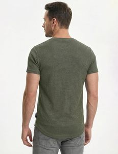 T-shirt basique pour homme en jersey de coton premium, manches courtes, col rond, coupe classique, vêtements décontractés, fournisseur OEM ODM - Product Image 3