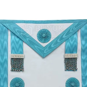 Delantales de masonería de cuero hechos a mano, bordados, ajustables, ceremoniales, sofisticados, de calidad, con broche de seguridad personalizado, lavables, clásicos - Product Image 4