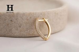 Custom 925 Sterling <b>Silver</b> Marquise Hoop Earrings Elegant Gold Plated Crescent Pave Diamond Pointed Oval <b>Huggies</b> Wholesale - Product Image 3