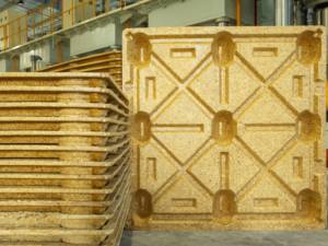 Palet de Madera Prensada Moldeada de 4 Entradas, 1200x1100x130mm, de una Sola Cara, para Transporte de Carga, Madera Reciclada, Ligero, Apilable - Product Image 4