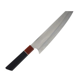 Couteau de chef artisanal de style japonais LEGACY BLADES en acier à haute teneur en carbone, ambidextre, finition polie, manche en bois, compatible lave-vaisselle - Product Image 2