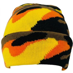 Custom Knit <b>Camo</b> Beanie Hat Winter Warm Acrylic Skull <b>Cap</b> Folded Cuff Cycling Daily Outdoor Casual - Product Image 2