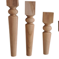 Pieds de canapé en bois massif sculpté à la main, design moderne, robustes et résistants, finition poncée, pour hôtels et cuisines
