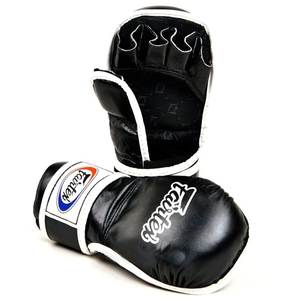 Nouveaux Gants d'Entraînement MMA Fairtex Shooter Personnalisés en Gros – Gants de Combat et de Sparring Professionnels Fairtex Shooter Noirs avec Sangle - Product Image 5