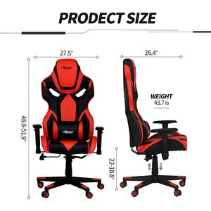 เก้าอี้เกมมิ่งสำนักงาน Mecor Ergonomic Racing ปรับระดับความสูงได้ ปรับเอนได้ หมุนได้ ฐานโลหะ พนักพิงหลังนั่งสบาย - Product Image 3