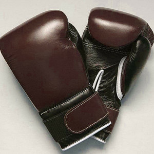Guantes de Boxeo de Cuero Daizen Marrón Oscuro con Cierre de Correa Ajustable en la Muñeca, Equipo de Entrenamiento para Adultos, Empaque Personalizable, Unisex - Product Image 2