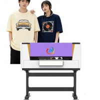 Mesin Printer DTF Pet Film Set Xp600 I3200 untuk Kaos DTG 30cm 60cm 2 Head Mesin Cetak untuk Kain