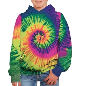 Latest Style Kids Heavyweight Thermal Casual Pullover Emboss Tie Dye Print Hoodies Men's Kids Baby Boys <b>Sweatshirt</b> Hooded - Product Image 6