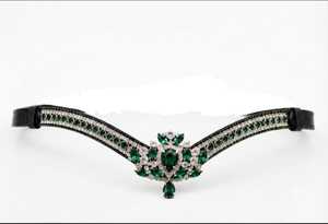 En gros Rub International Frontlet de cheval en cuir véritable de luxe avec strass en cristal, clous dorés personnalisés et diamants étincelants - Product Image 6