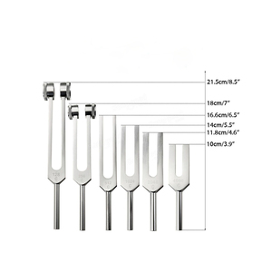 Juego de Diapasones Médicos de Diagnóstico 128 256 512 1024 2048 4096 Hz de Acero Inoxidable, Instrumentos de Neurología y ORL - Product Image 1