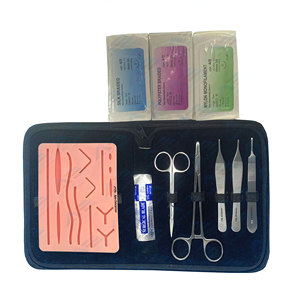 Materiales de Sutura Médica e Instrumentos Quirúrgicos, Kit de Sutura Quirúrgica de Acero Inoxidable, para Disección, Estudiantes de Medicina y Veterinaria, Piel - Product Image 1