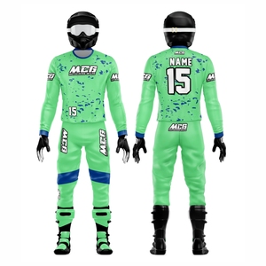 Équipement de course tout-terrain pour motocross, ATV, avec design élégant pour femmes et hommes, tissu extensible 100% personnalisé, impression par sublimation - Product Image 1