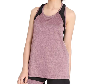Purple Sleeveless Comfortable Scoop Neck Tank <b>Top</b> Women Soft Fleece Casual Eco-Friendly Workout Daily Wear Layering Breathable - Product Image 2