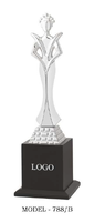 12. Elegante Trofeo de Honor Femenino con Metal Fundido a Presión y Acabado Cromado para Premios Deportivos y Programas de Reconocimiento
