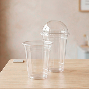 Transparent PP <b>Plastic</b> <b>Cup</b> With Lid Disposable 16 Oz For Iced Coffee Tea Beverage Round Shape - Product Image 2