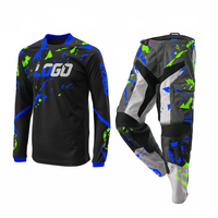 Ensemble de motocross Plada Sports : pantalon et maillot pour moto tout-terrain, BMX, en Spandex et Polyester, faible MOQ, vêtements MX abordables