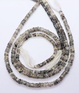 ลูกปัดรูไทล์สีดำธรรมชาติ AAA แบบเรียบ ขนาด 5-6 มม. ลูกปัดรูไทล์แบบไล่เฉดสี ขนาด 13 นิ้ว ลูกปัดรูไทล์สีดำแบบเรียบ สำหรับทำเครื่องประดับ - Product Image 5