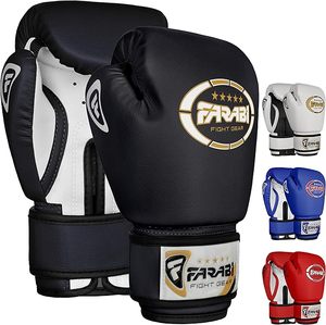 Guantes de Boxeo Muay Thai Farabi Personalizados con Logotipo para Niños y Jóvenes, para Entrenamiento de Kickboxing y Sparring, con Cuero PU - Product Image 1