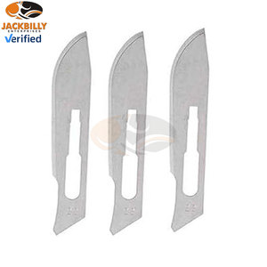 Cuchillas estériles Surgi para mango de bisturí número 22, dos mangos adicionales, acero inoxidable de precisión de grado quirúrgico, desechables, manuales - Product Image 5