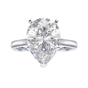 Anillo de Compromiso Ailmay de Plata de Ley 925 con Circonita Ovalada Transparente de 3 Quilates, Joyería Fina para Mujer, Regalo para el Día de San Valentín - Product Image 1