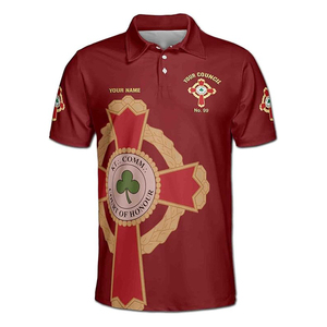 Camiseta Polo Negra Masónica con Emblema de la Francmasonería y Nombre de la Logia Personalizado, Camisetas Polo de Manga Corta para Hombre de Alta Calidad Hechas a Medida - Product Image 4