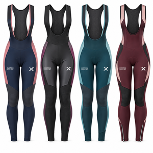 Fabricante Personalizado |   Pantalones térmicos de ciclismo para mujer, para invierno |   Negro Azul Marino Borgoña |   Ropa Deportiva y para Actividades al Aire Libre | - Product Image 1
