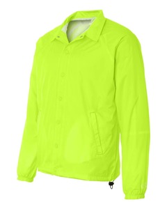Custom Polyester Windbreaker Stand Collar Hooded Elastic Cuffs Side Pockets Lightweight Outerwear Men's Coach Jackets For Sale - Product Image 5