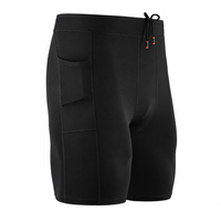 Shorts de compression de course pour hommes OEM ODM avec cordon de serrage, taille mi-haute, séchage rapide, poches écologiques, 90% polyester 10% élasthanne