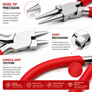 Jewelry Round Nose Pliers <b>Wire</b> Loop Making Tool for Beading Earring <b>Craft</b> Repair Handmade Projects - Product Image 6