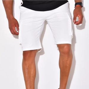 Men's Solid Color Hot Shorts Casual Cargo Shorts Mid Waist Elastic Drawstring Breathable Quick Dry Pockets Spandex/Cotton Canvas - Product Image 2