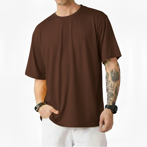 Camiseta unisex 100% algodón, estilo oversized, corte holgado, informal, estampada, con logo personalizado en la parte delantera, impresión digital, antiarrugas - Product Image 2