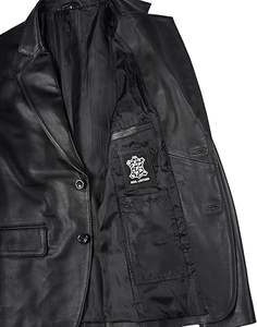 High Quality Custom Tie-<b>Dye</b> Leather Jacket for Men Winter Hip Hop Style Turn Collar Heavyweight Windproof Washed Leather Coat - Product Image 4