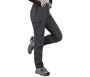 Pantalones Cargo Holgados de Cintura Media para Mujer, Largos hasta la Rodilla, de Color Sólido, Transpirables, 80% Poliéster, Resistentes a las Arrugas, Casuales para Exteriores - Product Image 1