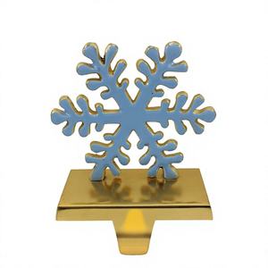 Premium Metal Christmas <b>Stocking</b> <b>Holder</b> with Snowflake Heavy Duty Mantel Hook for Hanging Holiday <b>Stockings</b> Festive Decorations - Product Image 1