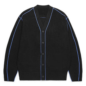 Cardigan épais personnalisé brodé sur le devant, design patchwork tricoté, pulls d'hiver pour femmes et hommes, grandes tailles, bouton de sororité grecque - Product Image 1