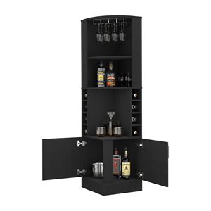 Mueble Bar Seattle para Ocho Botellas con Dos Estantes Abiertos Grandes y Ocho Compartimentos - Product Image 6