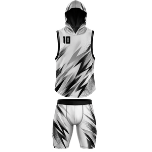 Ensemble Maillot et Short de Football 7v7 pour Garçons, Uniforme Jeunesse à Capuche Sans Manches, Impression par Sublimation Angulaire, Numéros Personnalisés - Product Image 1