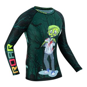 Rashguard Unisexe Personnalisé en Usine UPF 50 Crossfit Sublimation Anti-Odeur Séchage Rapide Compression Polyester Vente en Gros OEM Usine OEM - Product Image 4