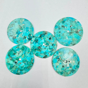 Composite turquoise Watch Dial : 31.50 mm Round One Sided Polished Watch Face (also make all size and all shapes) - Product Image 1