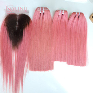 Luxury Colored Vietnamese <b>Hair</b> Extensions Machine Weft Premium VIP Raw Vietnamese <b>Hair</b> <b>Color</b> - Product Image 5