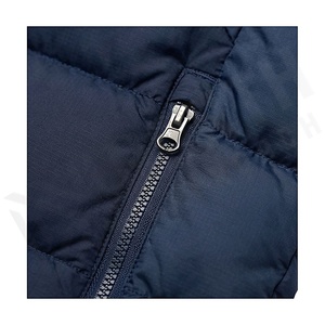 Hooded Quilted Waterproof <b>Bubble</b> Jacket Black Full Sleeve Winter Windproof Cotton Shell Knitted Fabric Polyester Filling Stand - Product Image 5