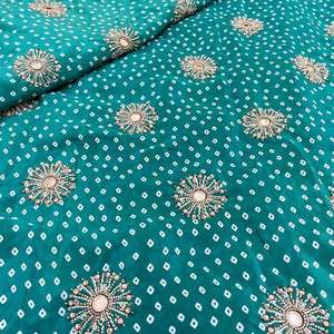 Tissu brodé perlé personnalisé, tissu à sequins, tissu dentelle, tissu organza pour kaftan, abaya, robe, textile, exportateur et acheteur en gros - Product Image 4
