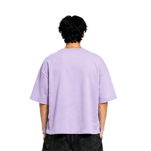 เสื้อยืดทรงบ็อกซี่ผู้ชายขายส่ง ผ้าคอตตอนพรีเมียมเนื้อหนา ทรงหลวม แขนสั้น รับทำโลโก้ตามสั่ง OEM ODM เสื้อผ้าแบรนด์ส่วนตัวสำหรับผู้ชาย - Product Image 3