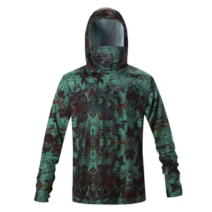 Sudadera con Capucha para Hombre, Diseño Nuevo, para Pesca, con Bolsillos Laterales con Cremallera, Diseño OEM, Ligera, de Manga Larga, Secado Rápido - Product Image 1